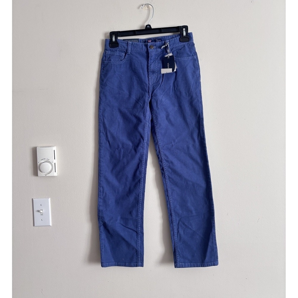 NWT Vineyard Vines Blue 5 Pocket Corduroy Pants Size 12 Old Money Quiet Luxury